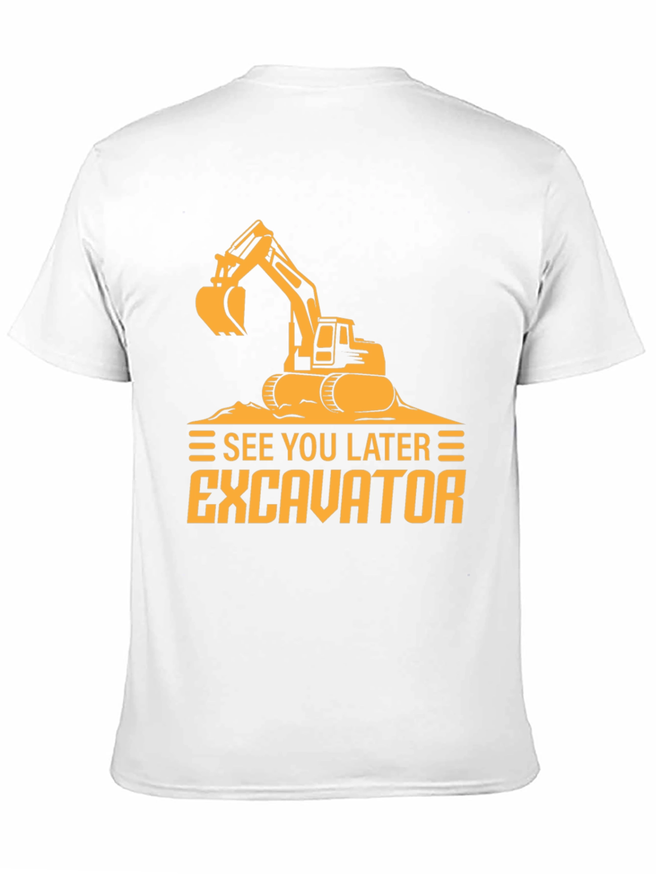 Camiseta Negra con Diseño de Excavadora