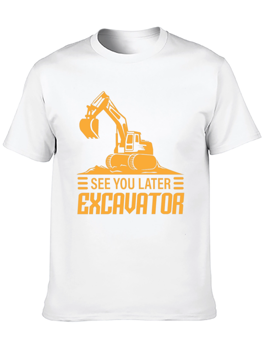 Camiseta Negra con Diseño de Excavadora