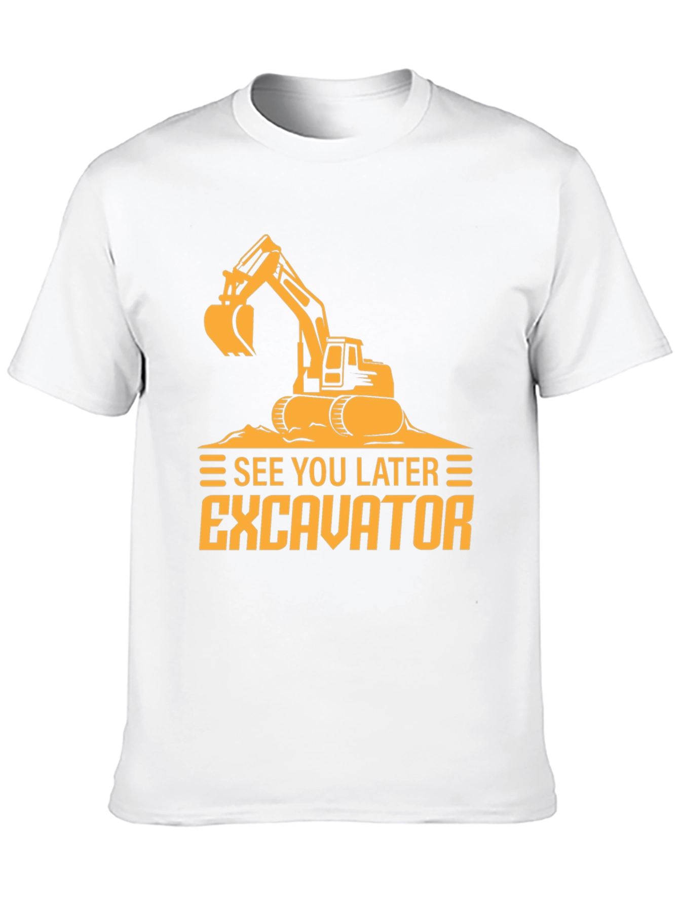 Camiseta Negra con Diseño de Excavadora