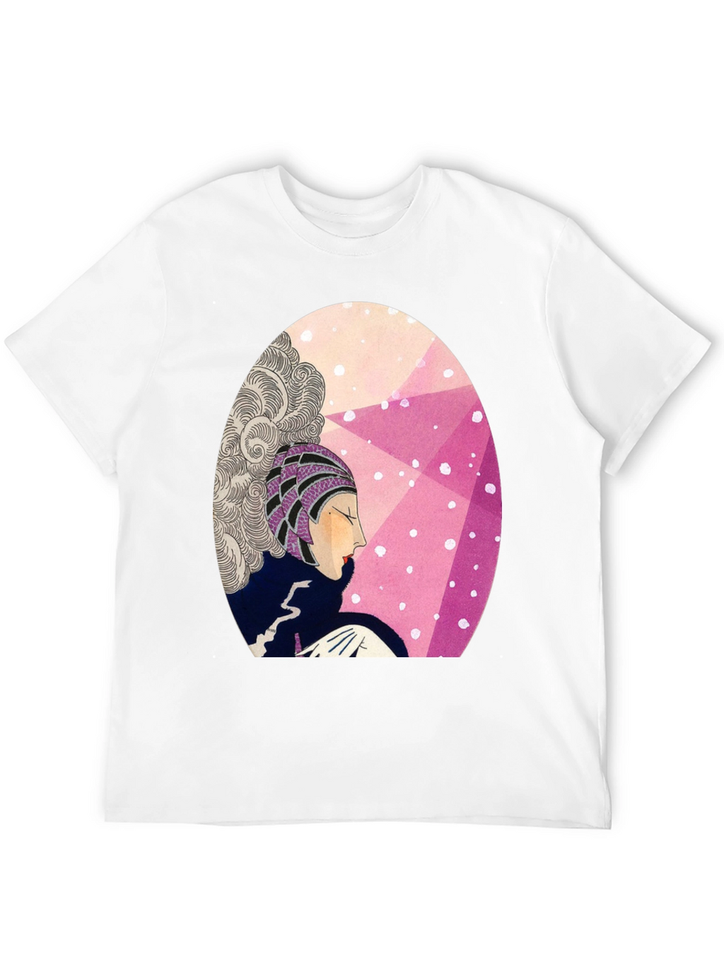 Camiseta Negra con Diseño Art Deco Femenino