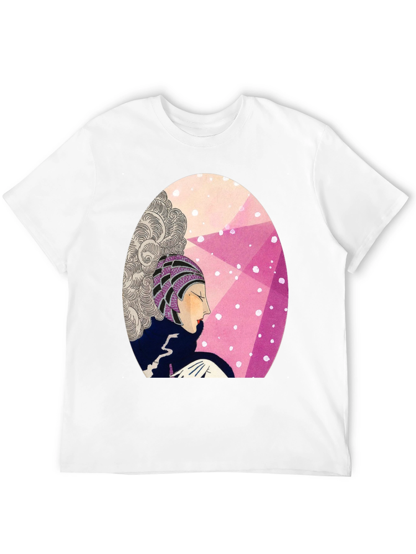Camiseta Negra con Diseño Art Deco Femenino