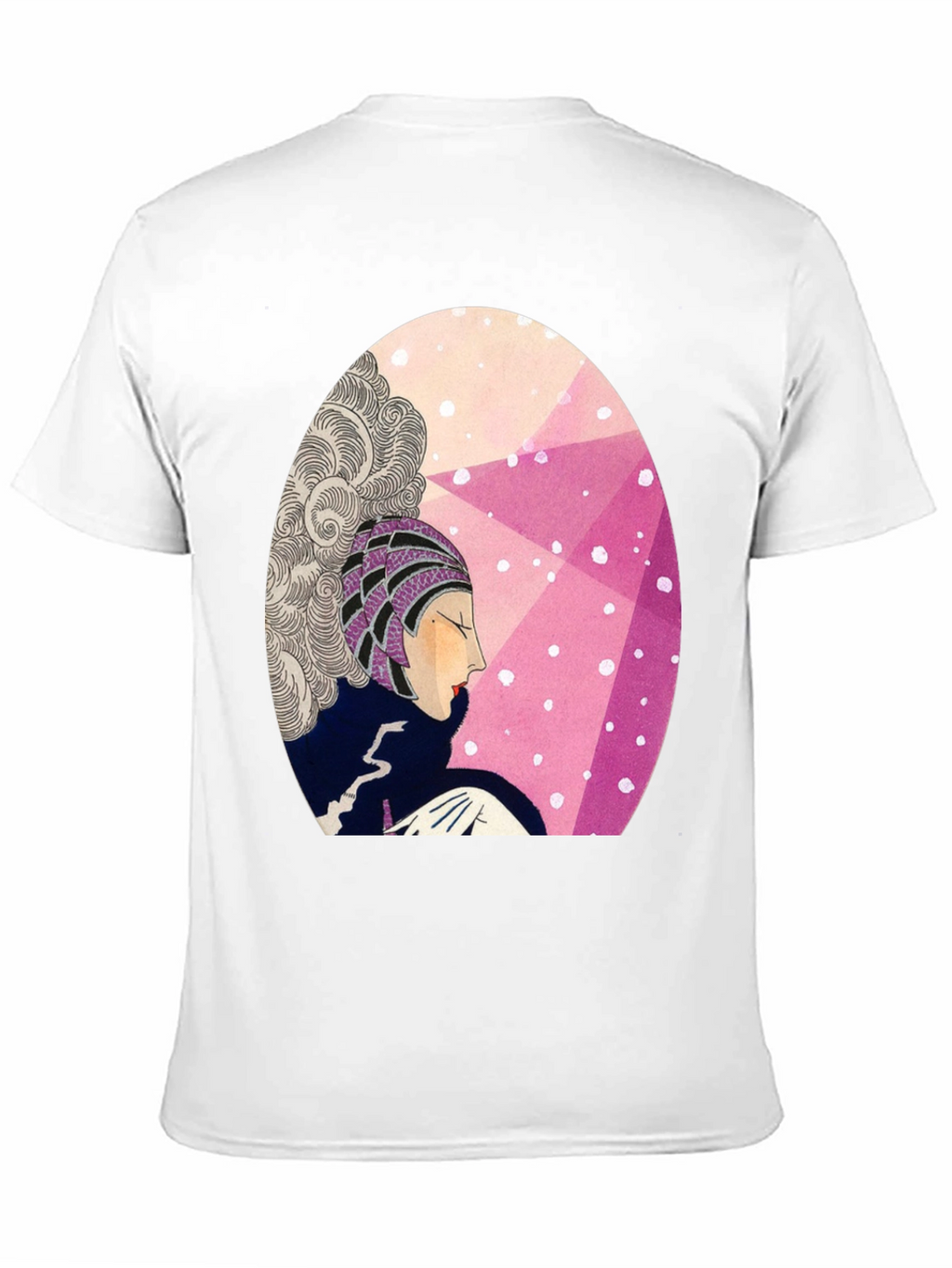 Camiseta Negra con Diseño Art Deco Femenino