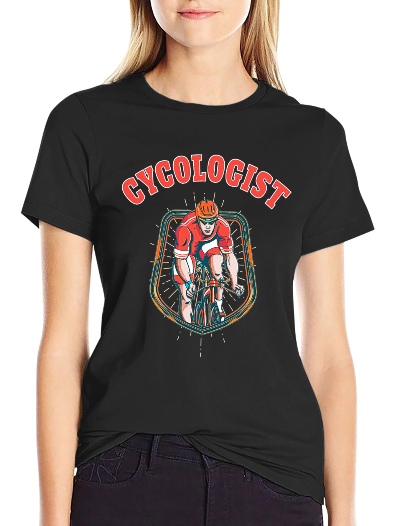 Camiseta Negra Cicólogo: Pasión por el Ciclismo