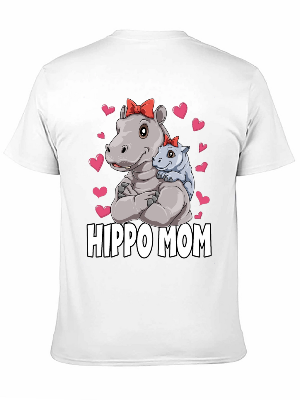 Camiseta Hippo Mom Negra para Hombre