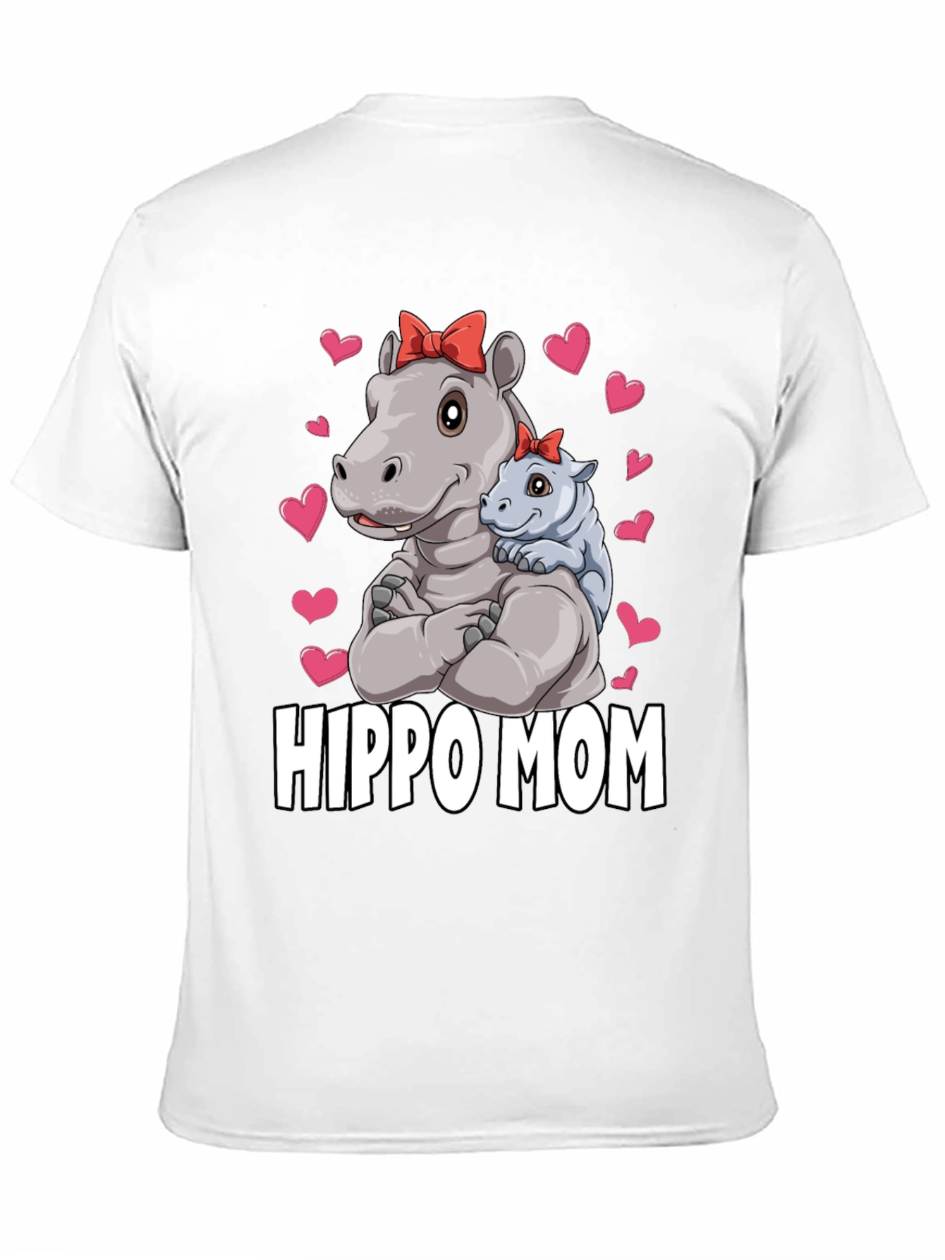 Camiseta Hippo Mom Negra para Hombre
