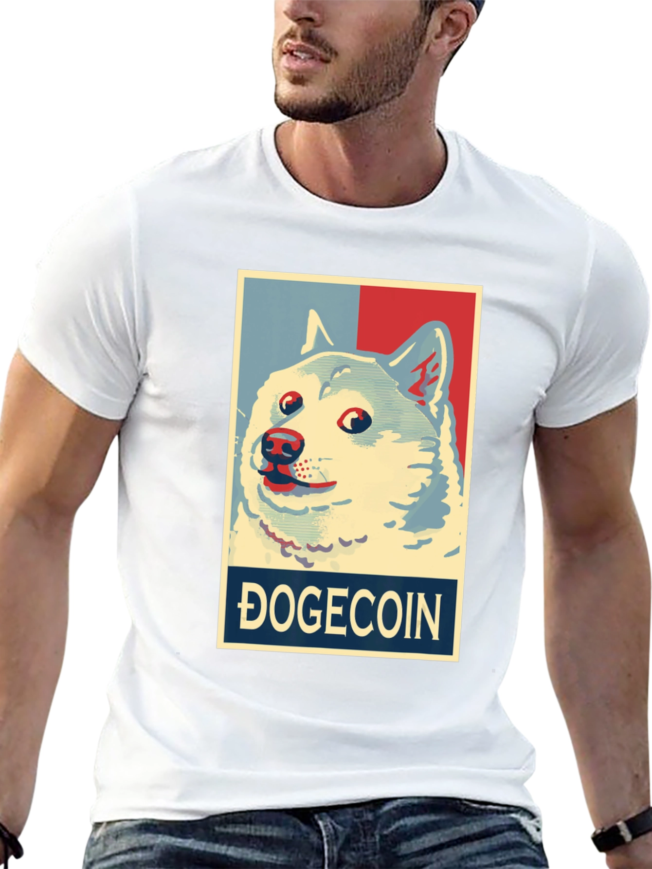 Camiseta Hombre Dogecoin Meme Crypto