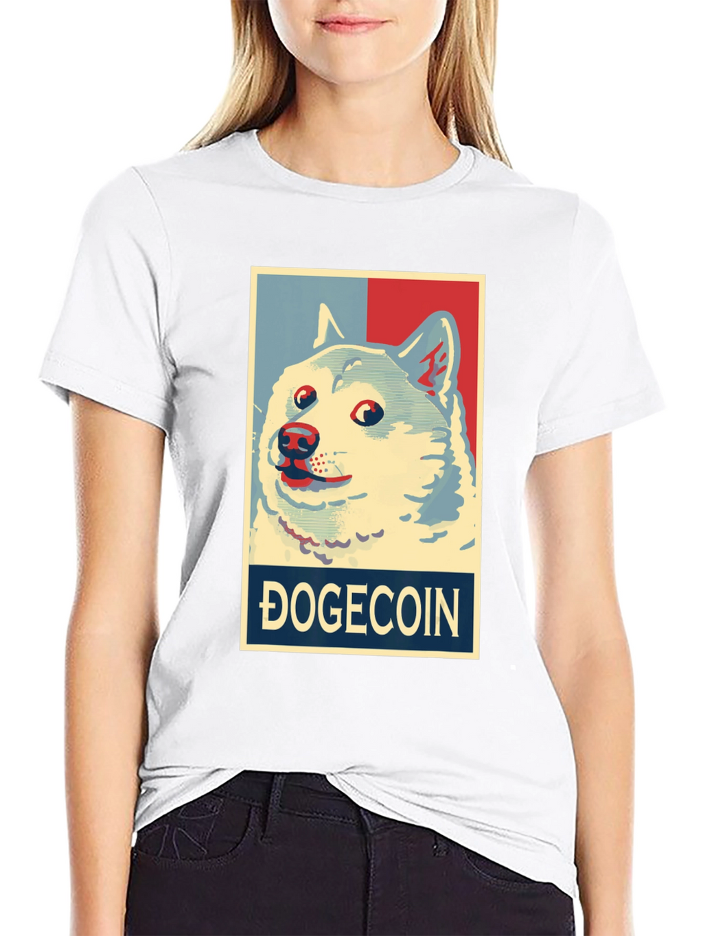 Camiseta Hombre Dogecoin Meme Crypto