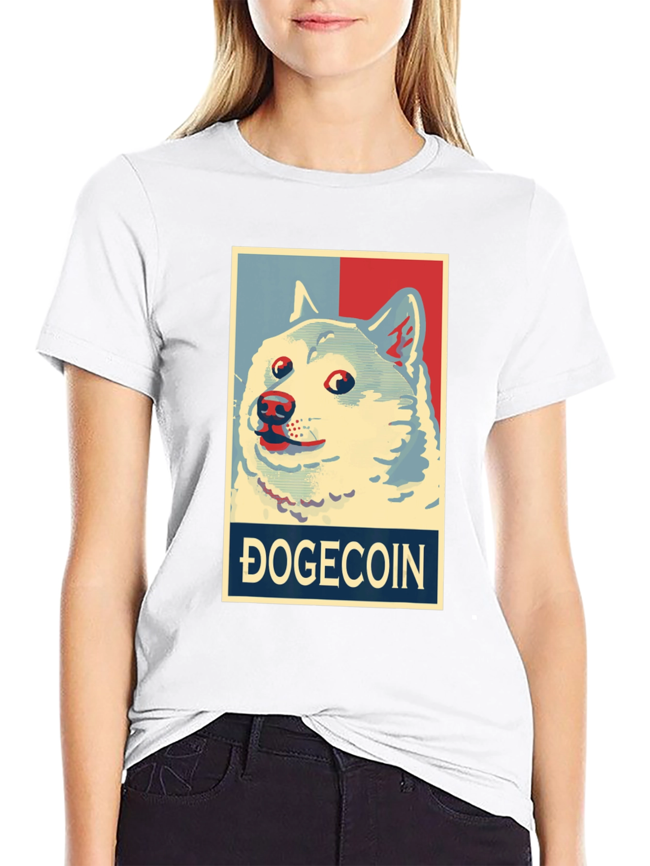 Camiseta Hombre Dogecoin Meme Crypto