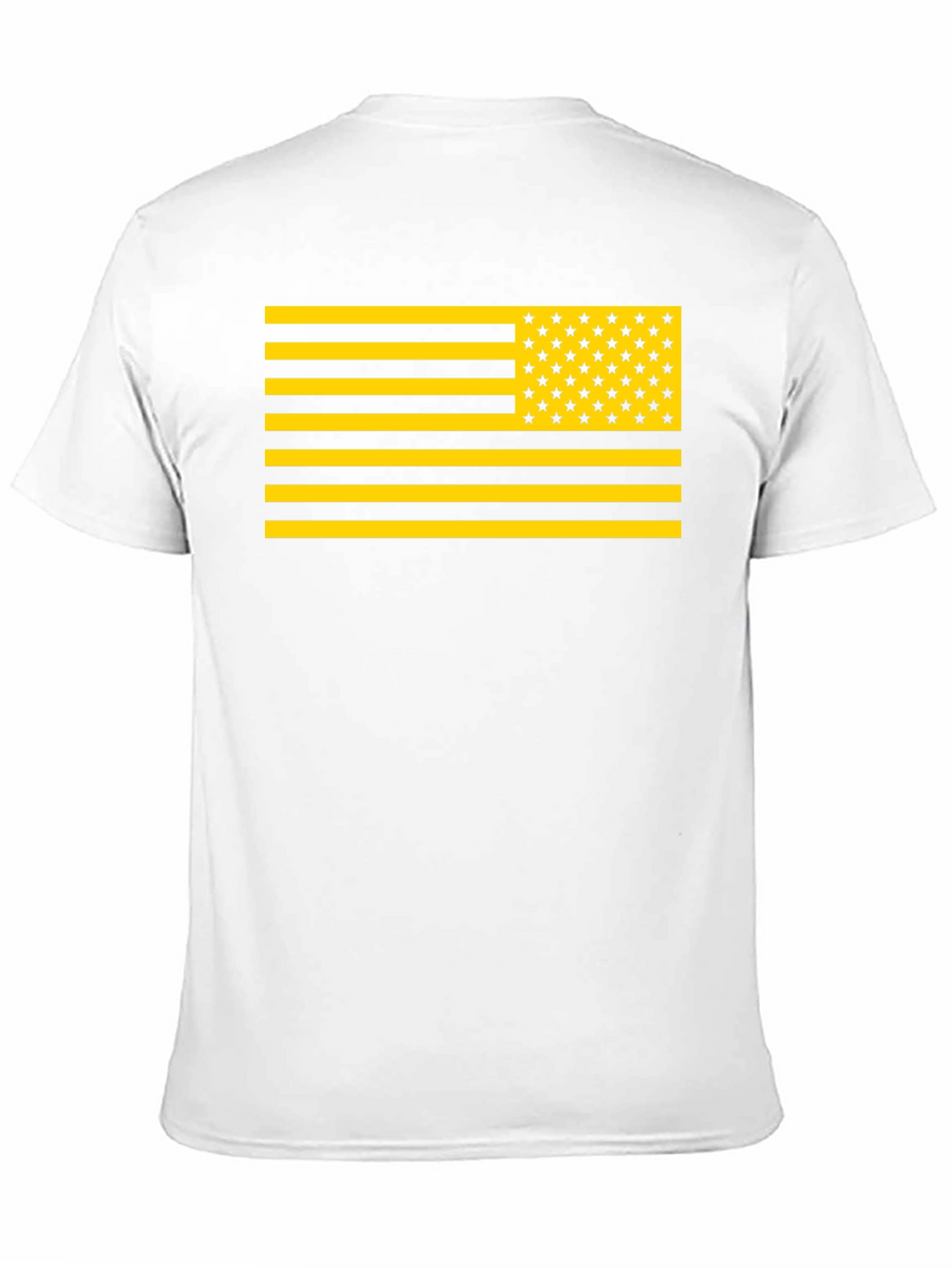 Camiseta Bandera USA Dorada y Negra