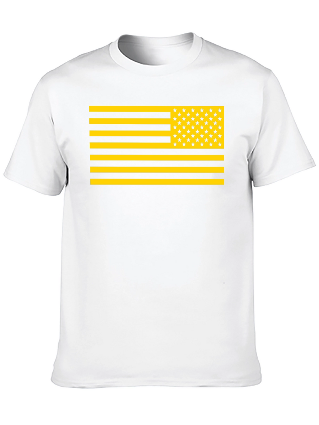 Camiseta Bandera USA Dorada y Negra