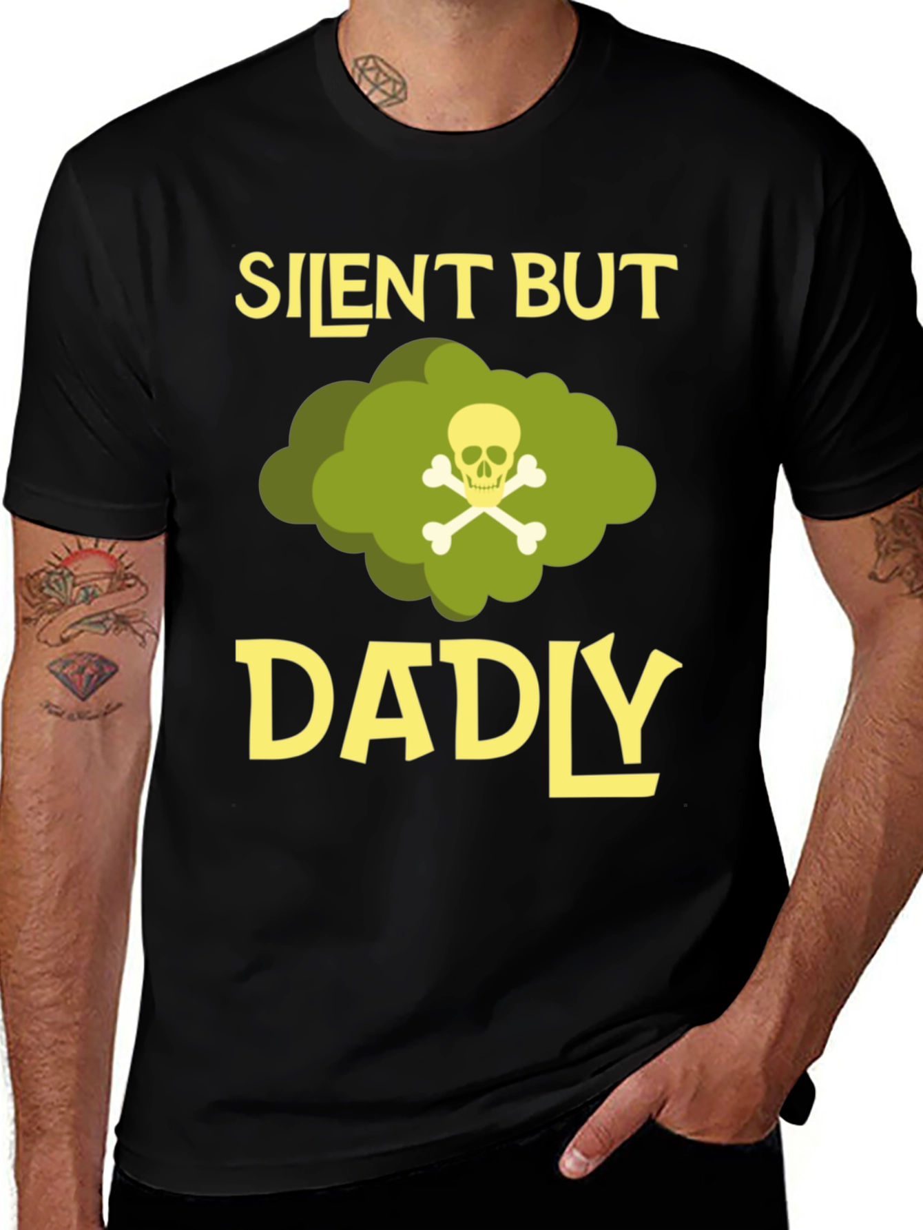 Camiseta Hombre Silent But Dadly - Humor Paterno