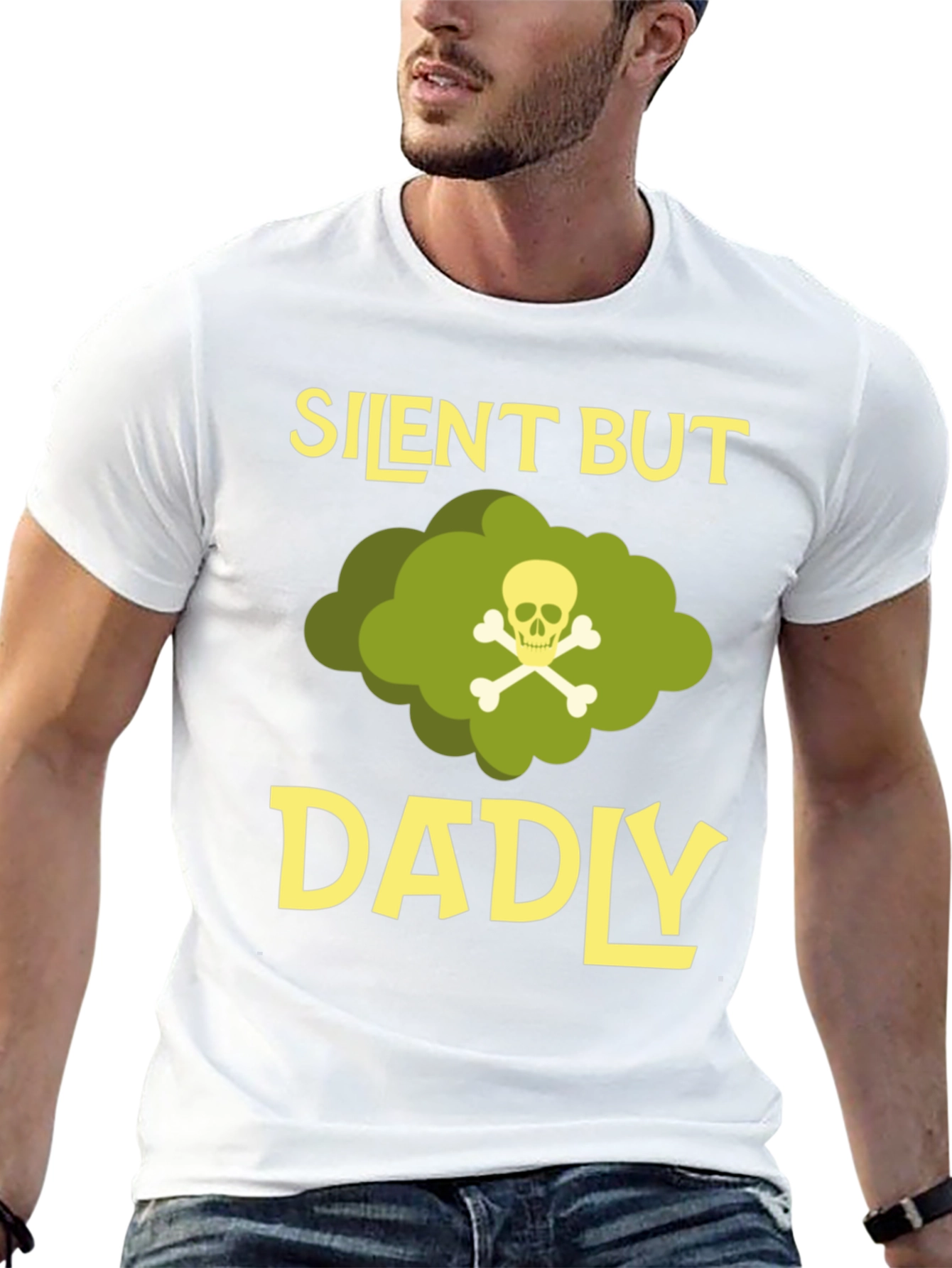 Camiseta Hombre Silent But Dadly - Humor Paterno
