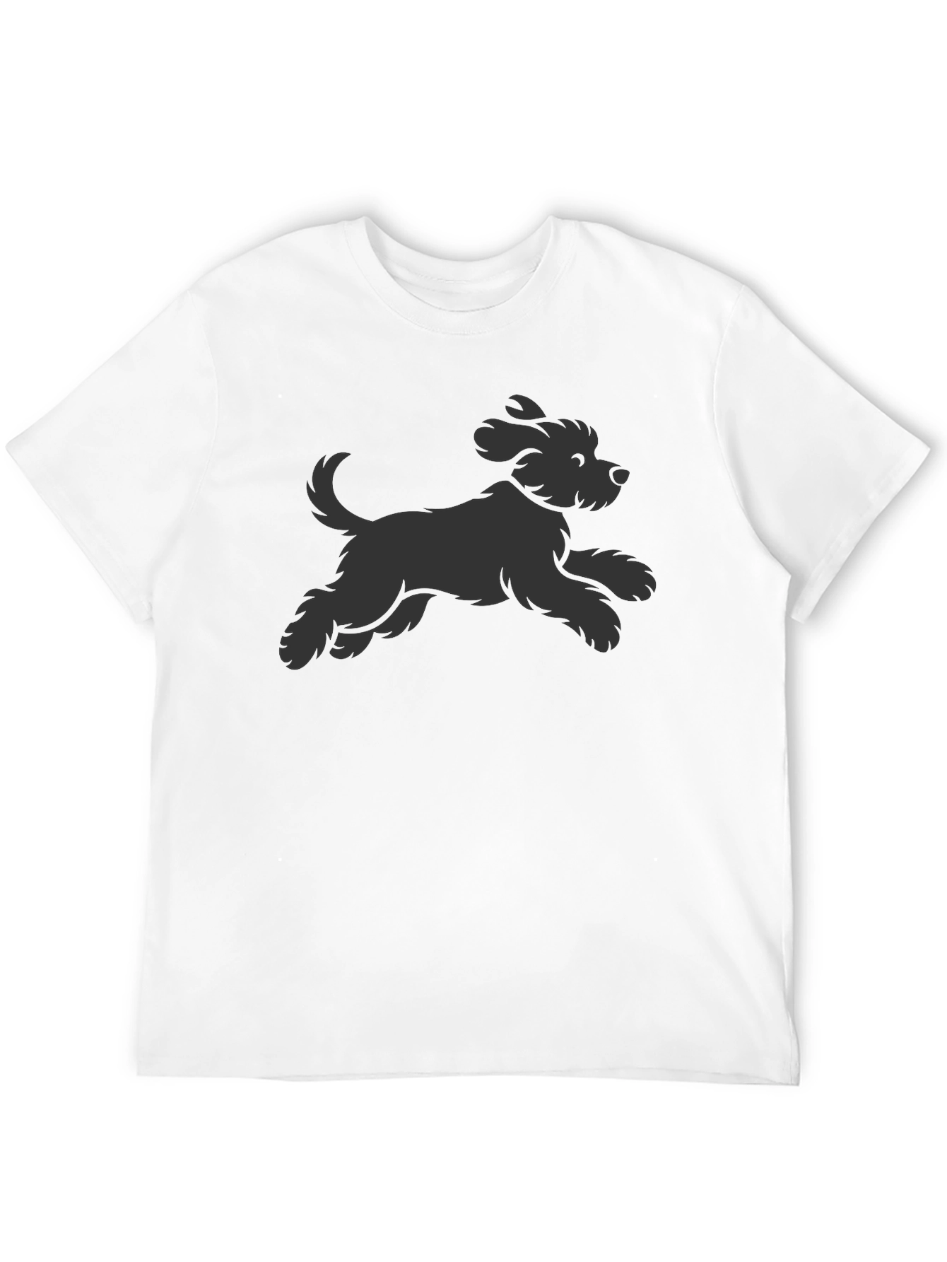 Camiseta Negra con Diseño de Perrito Divertido