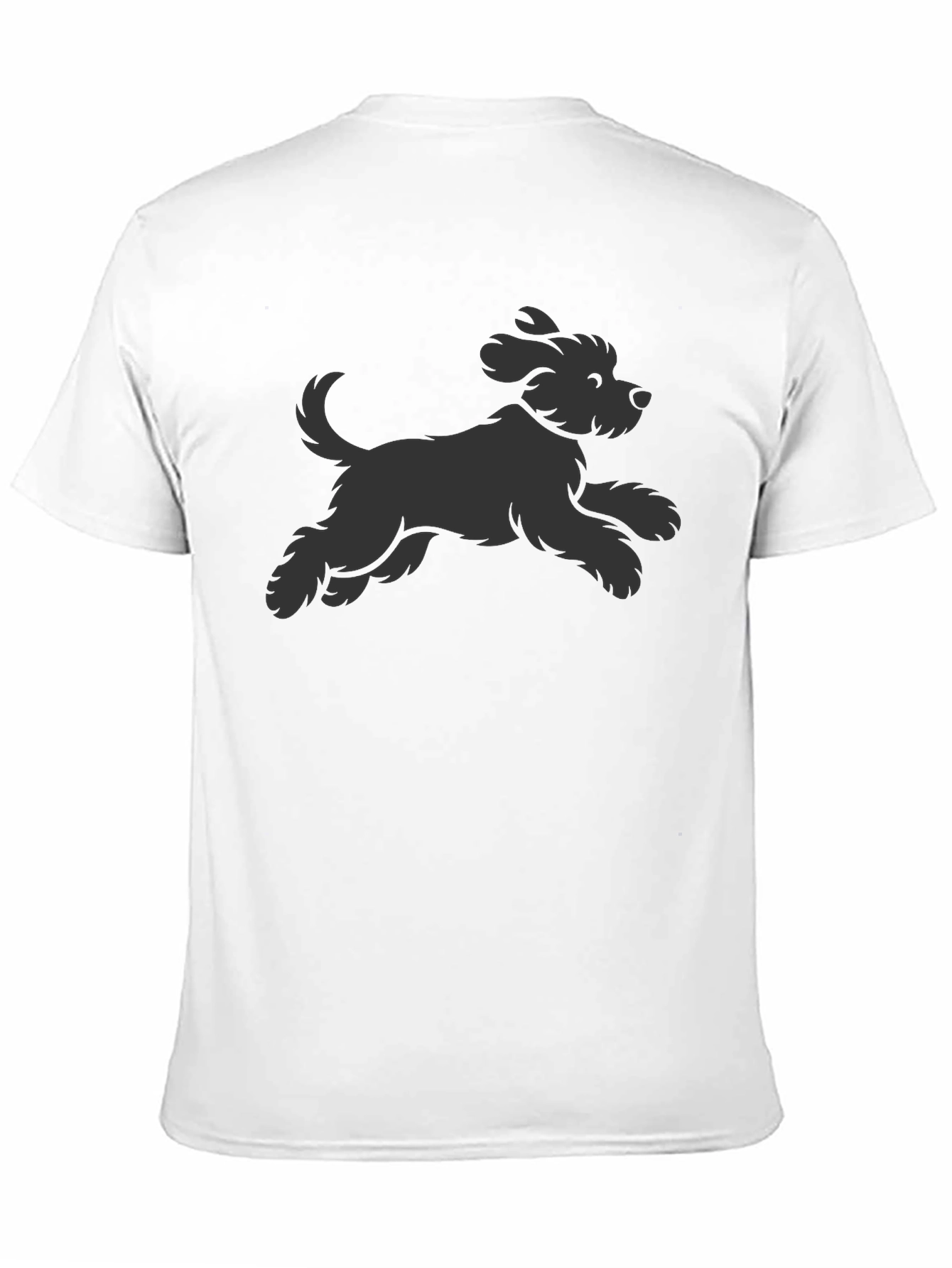 Camiseta Negra con Diseño de Perrito Divertido