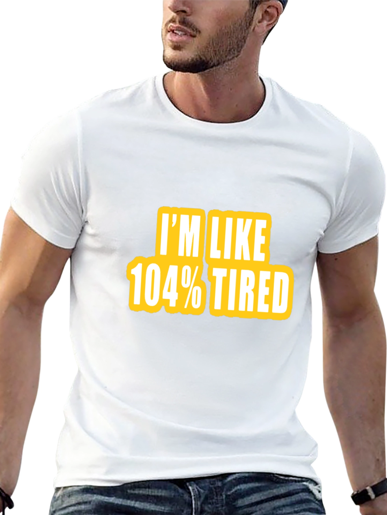 Camiseta Negra - Im Like 104% Tired