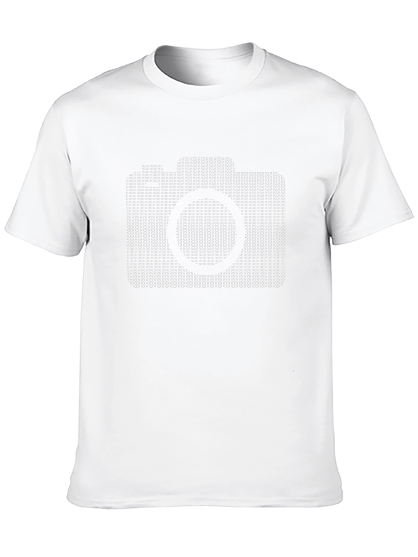 Camiseta Negra con Diseño de Cámara Fotográfica