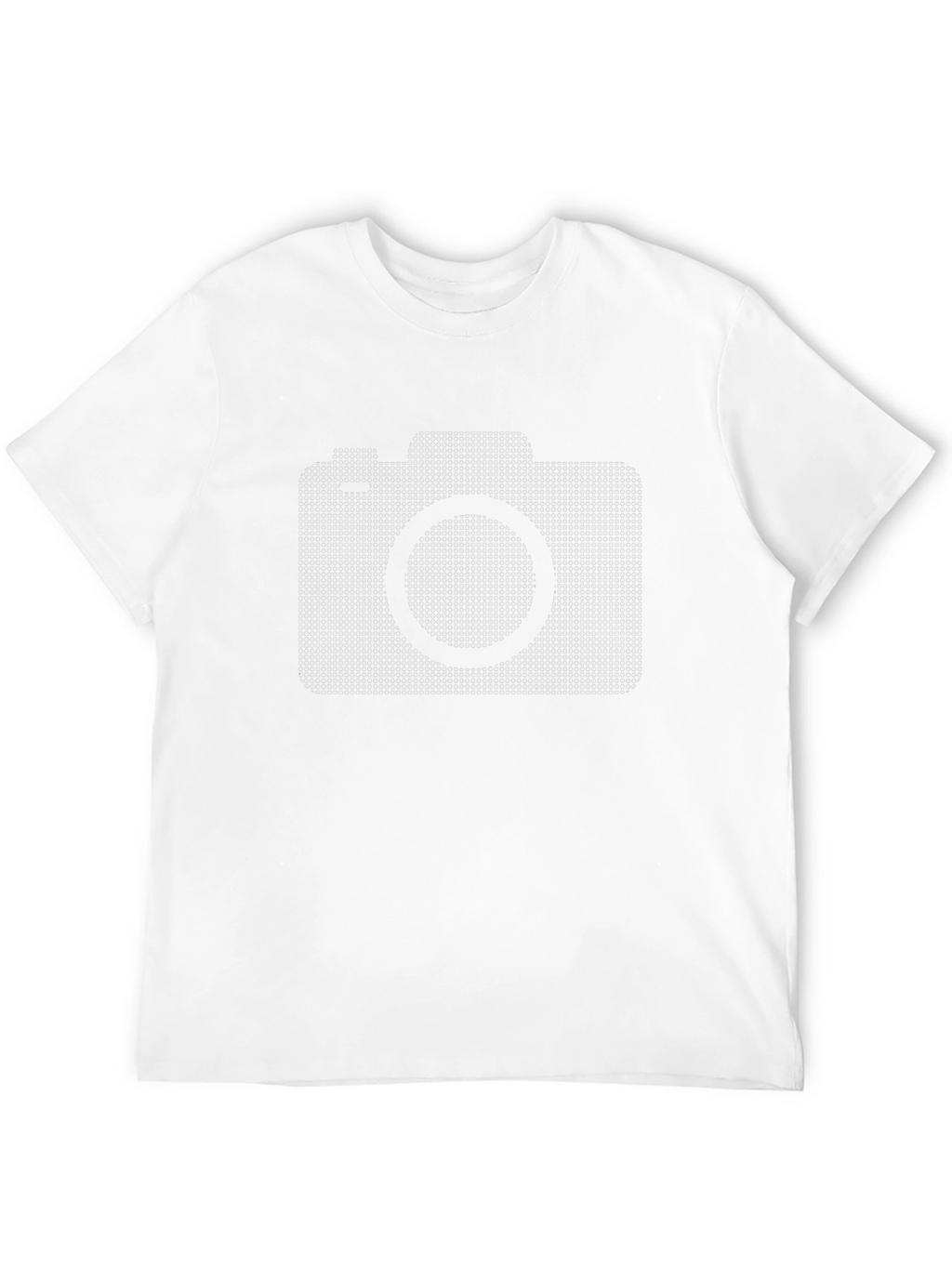 Camiseta Negra con Diseño de Cámara Fotográfica