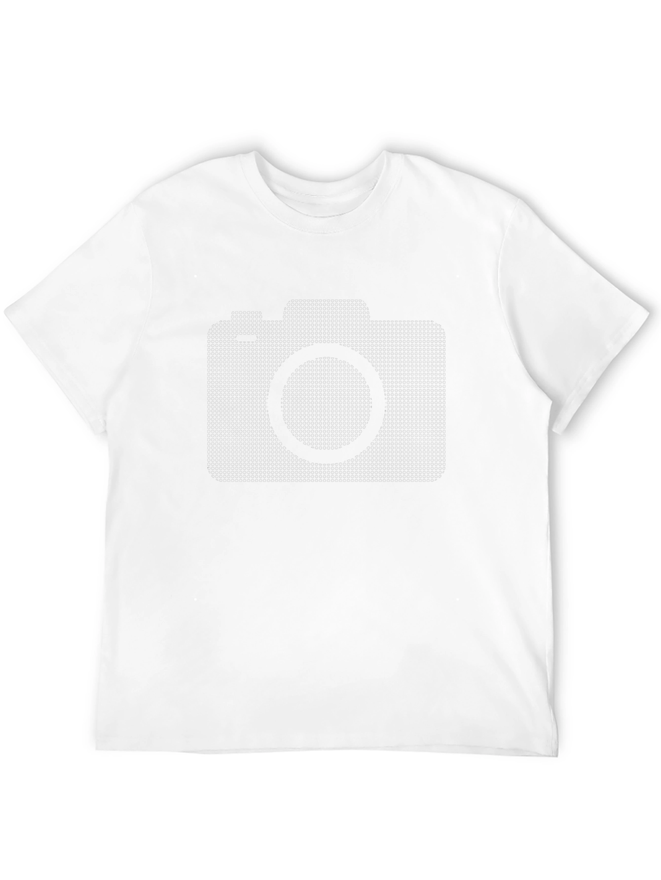 Camiseta Negra con Diseño de Cámara Fotográfica