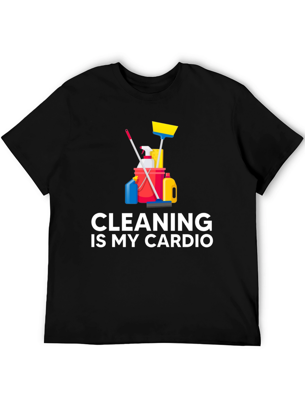 Camiseta Negra Cleaning is My Cardio