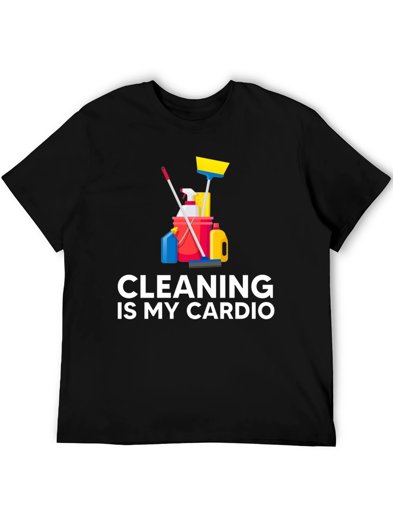 Camiseta Negra Cleaning is My Cardio