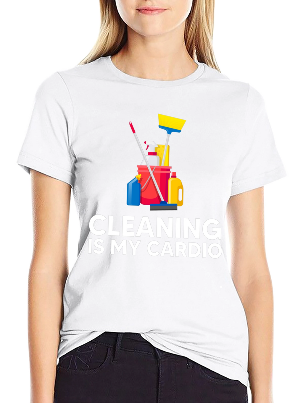 Camiseta Negra Cleaning is My Cardio