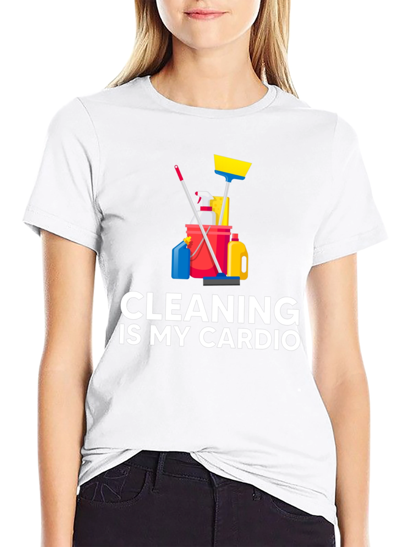 Camiseta Negra Cleaning is My Cardio