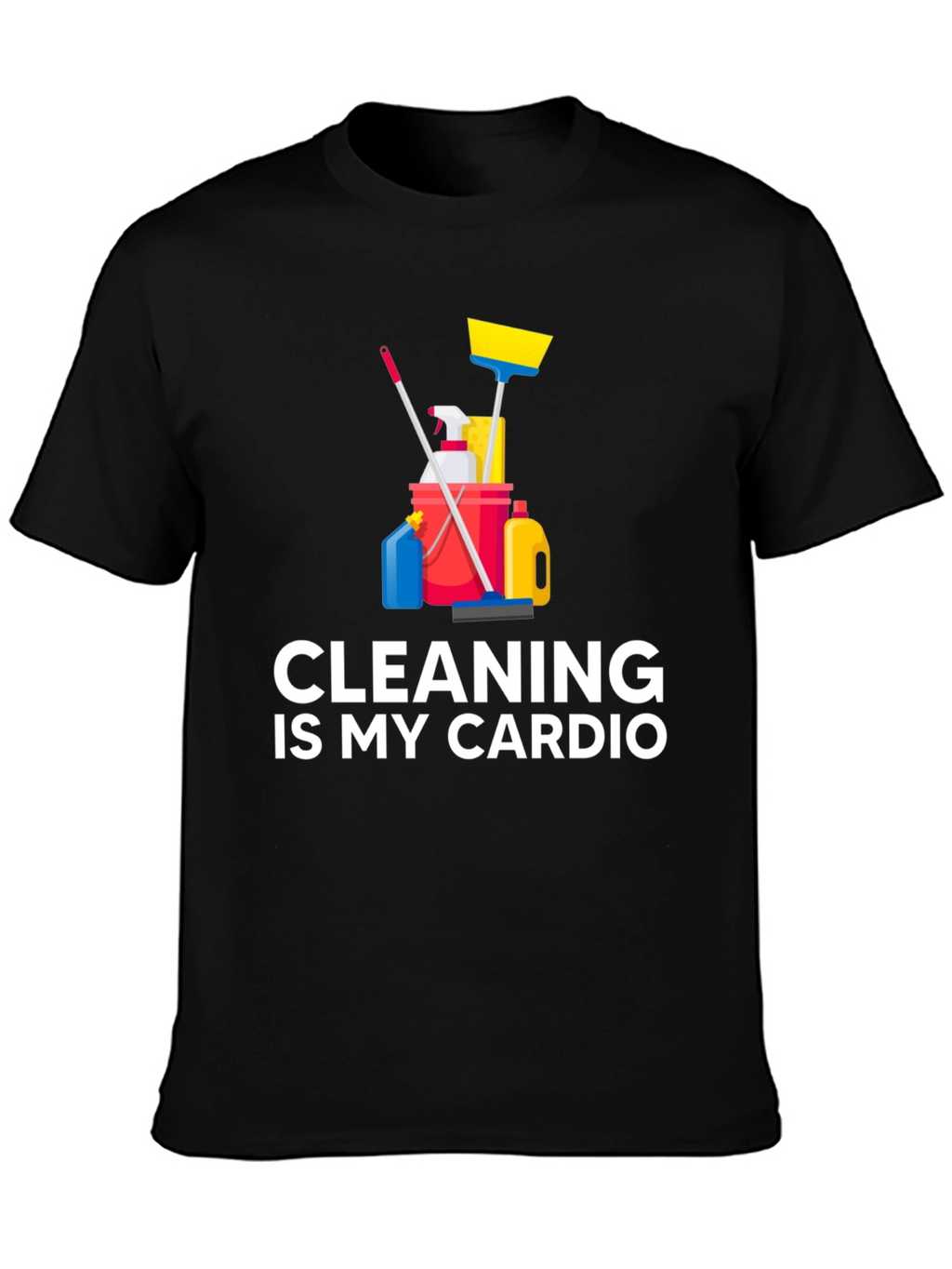 Camiseta Negra Cleaning is My Cardio