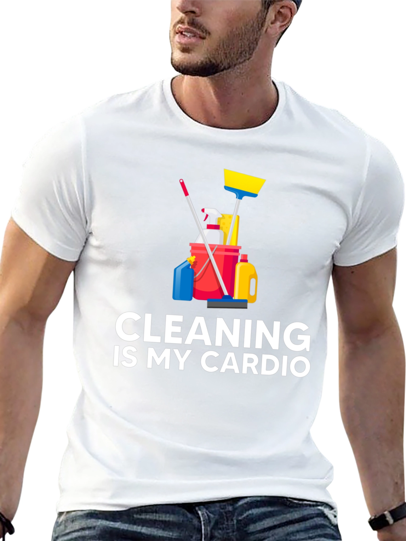 Camiseta Negra Cleaning is My Cardio