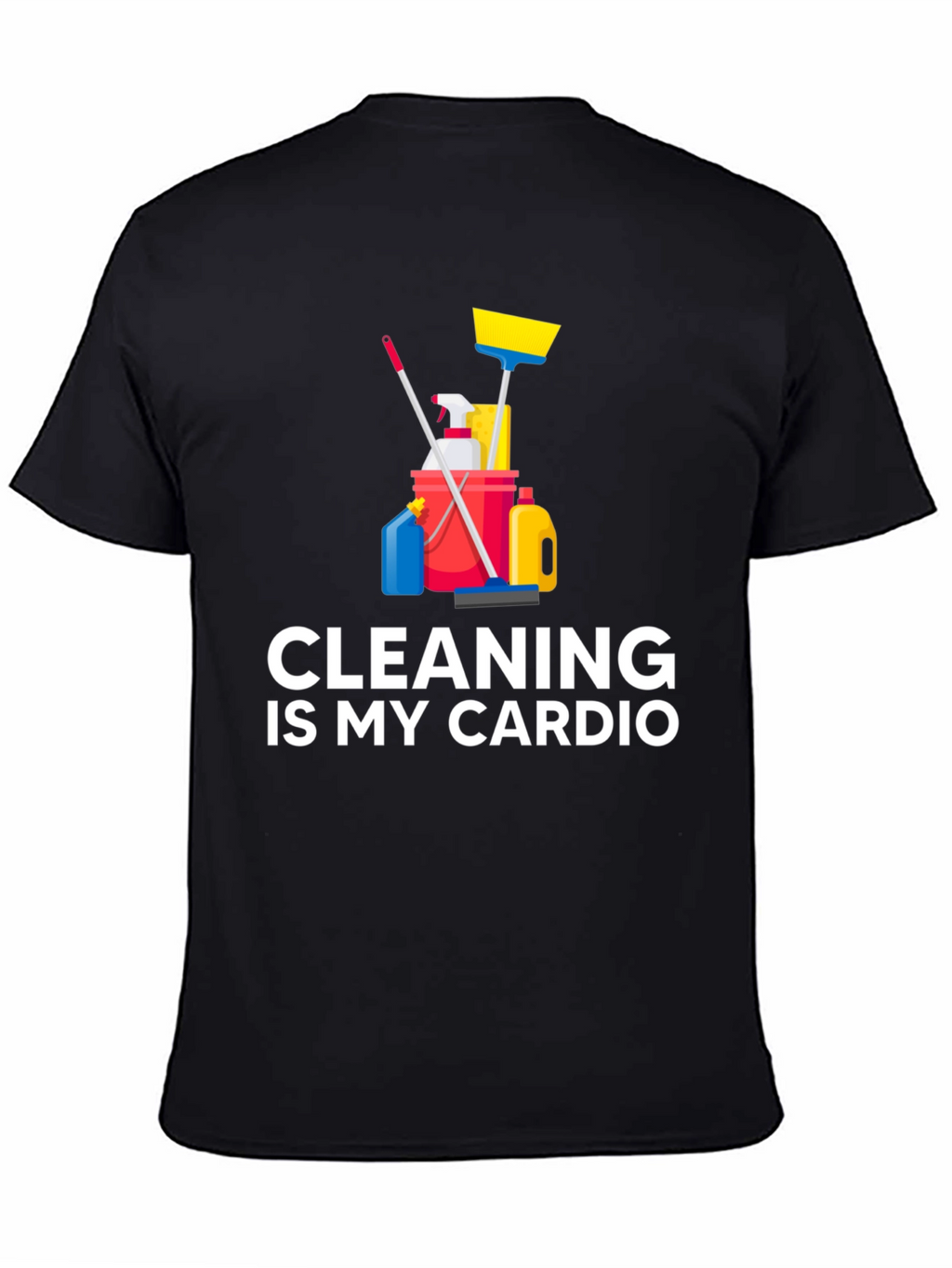 Camiseta Negra Cleaning is My Cardio