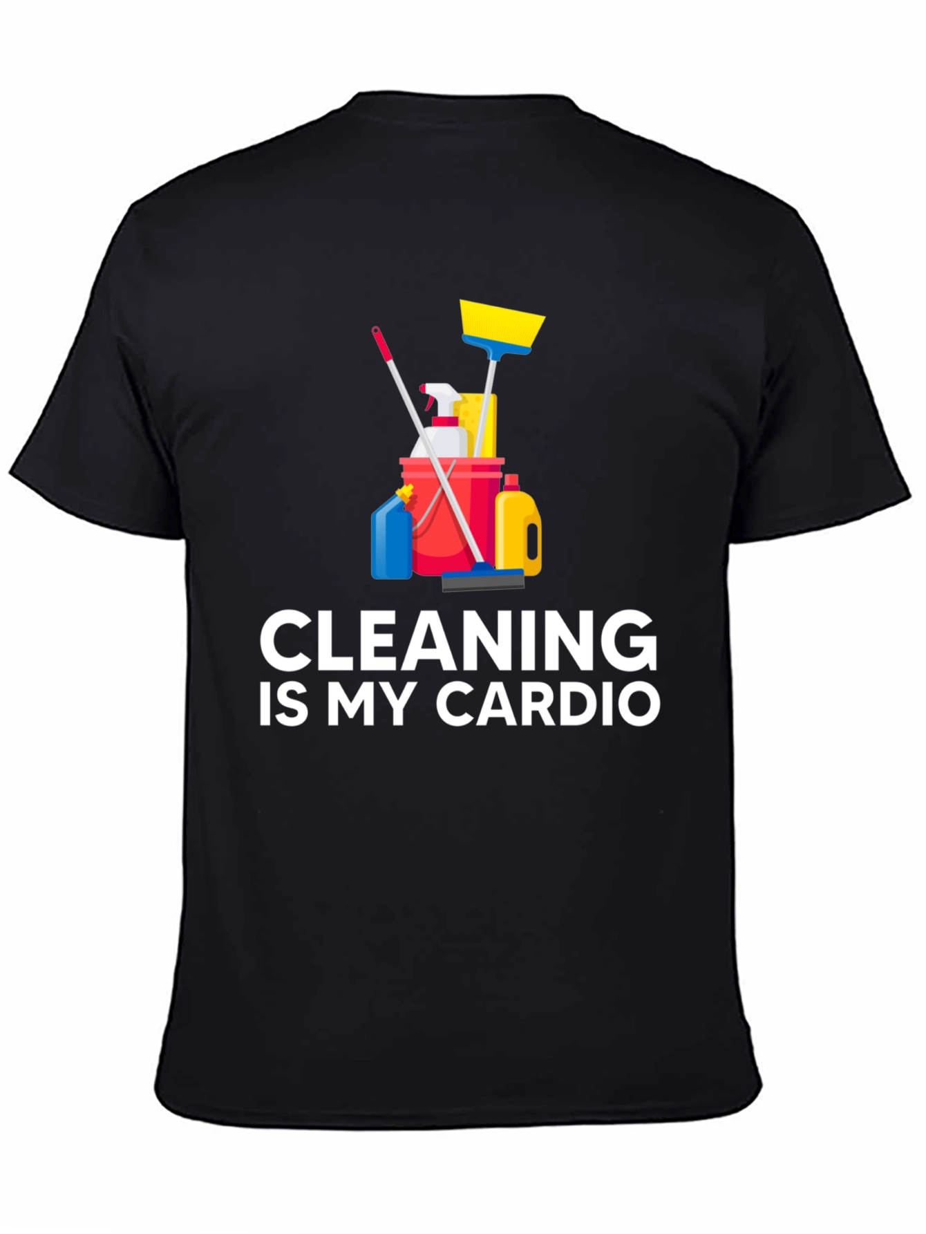 Camiseta Negra Cleaning is My Cardio
