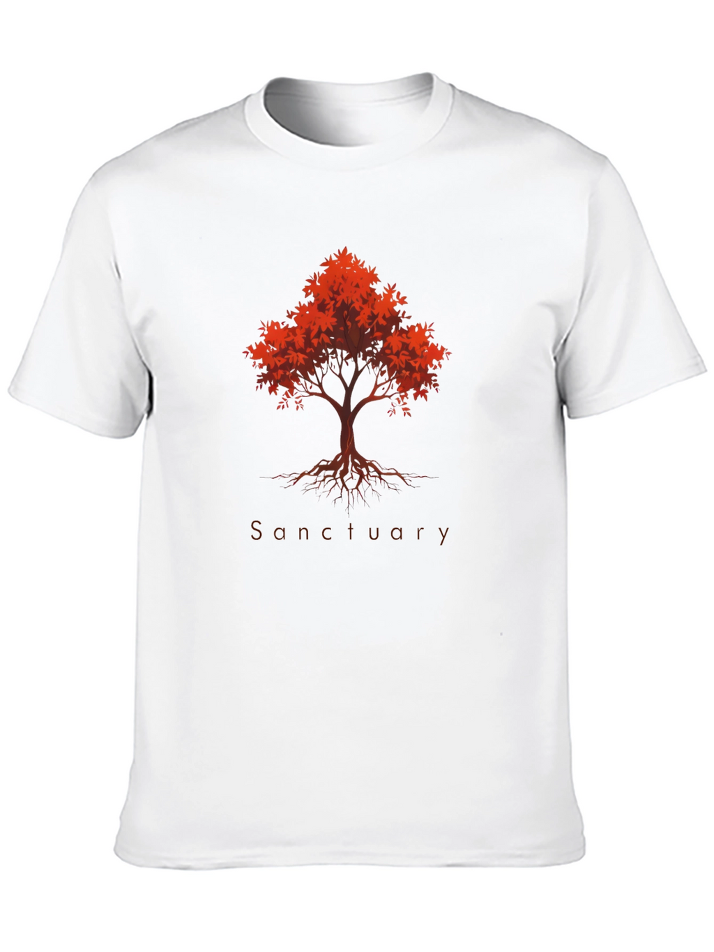 Camiseta Negra Árbol Santuario Otoñal