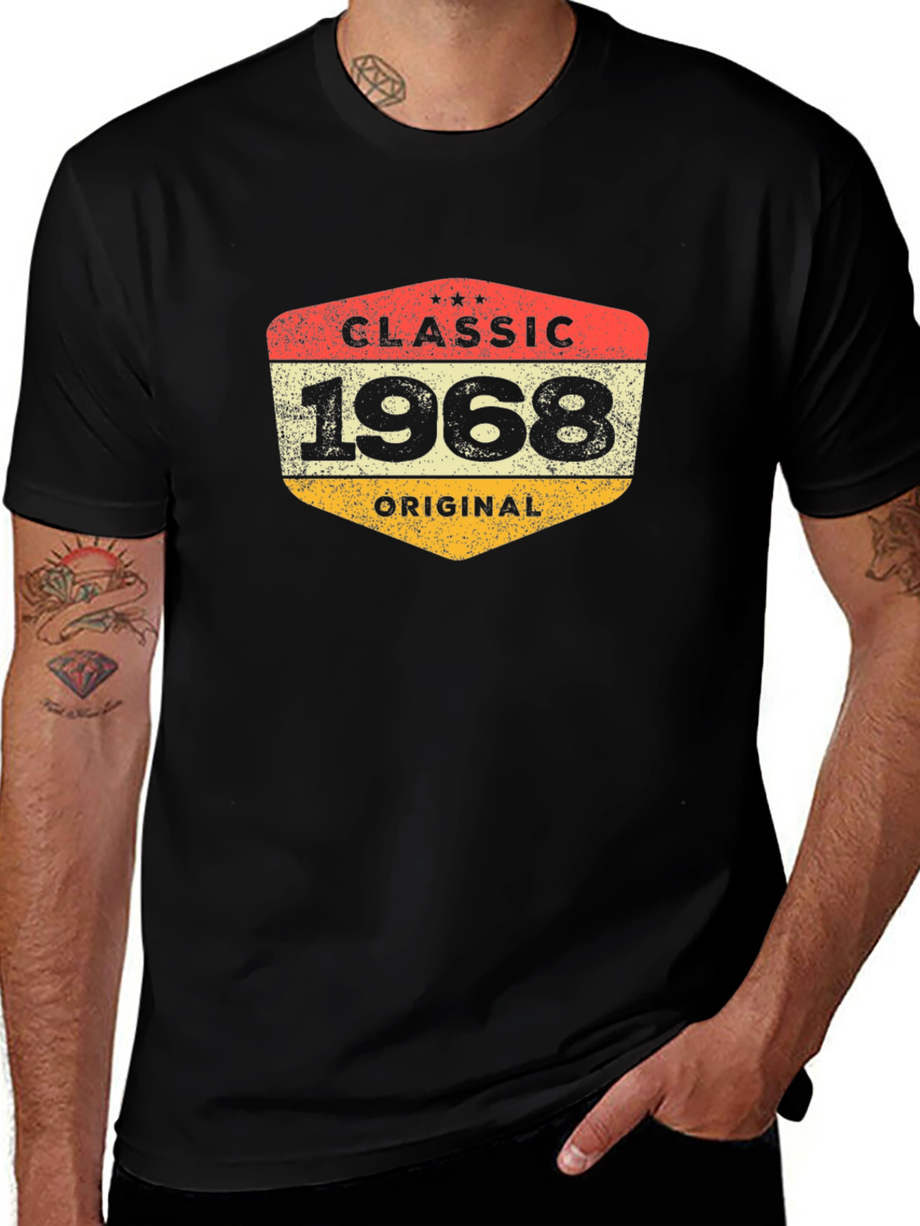 Camiseta Clásica 1968 Original Vintage para Hombre