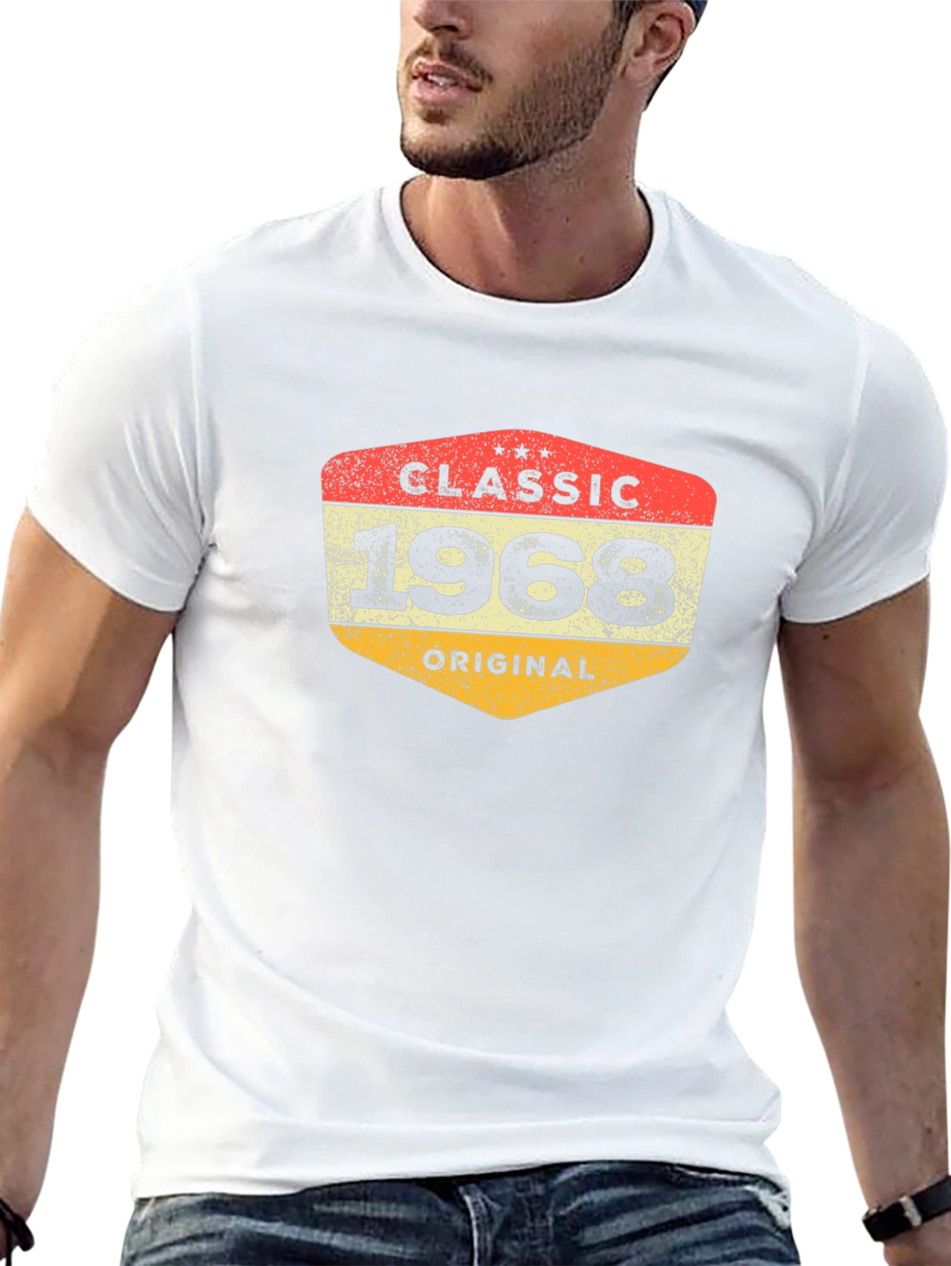 Camiseta Clásica 1968 Original Vintage para Hombre