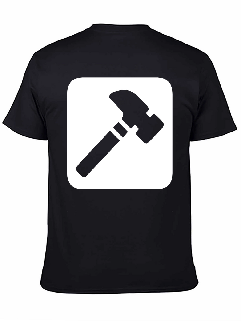 Camiseta Negra con Diseño de Martillo