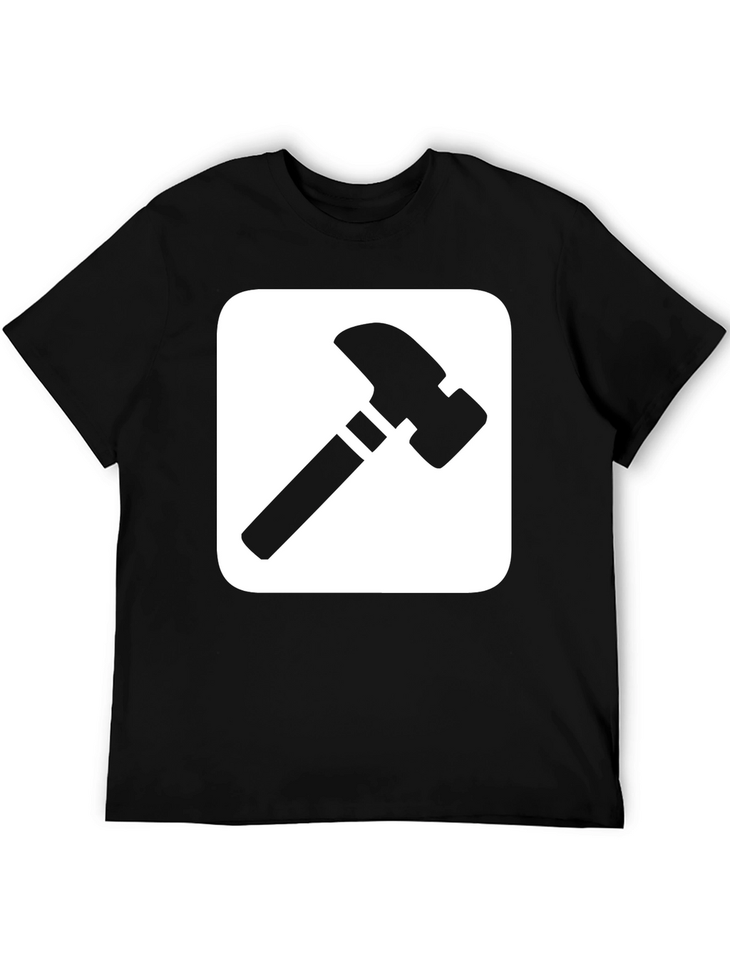 Camiseta Negra con Diseño de Martillo