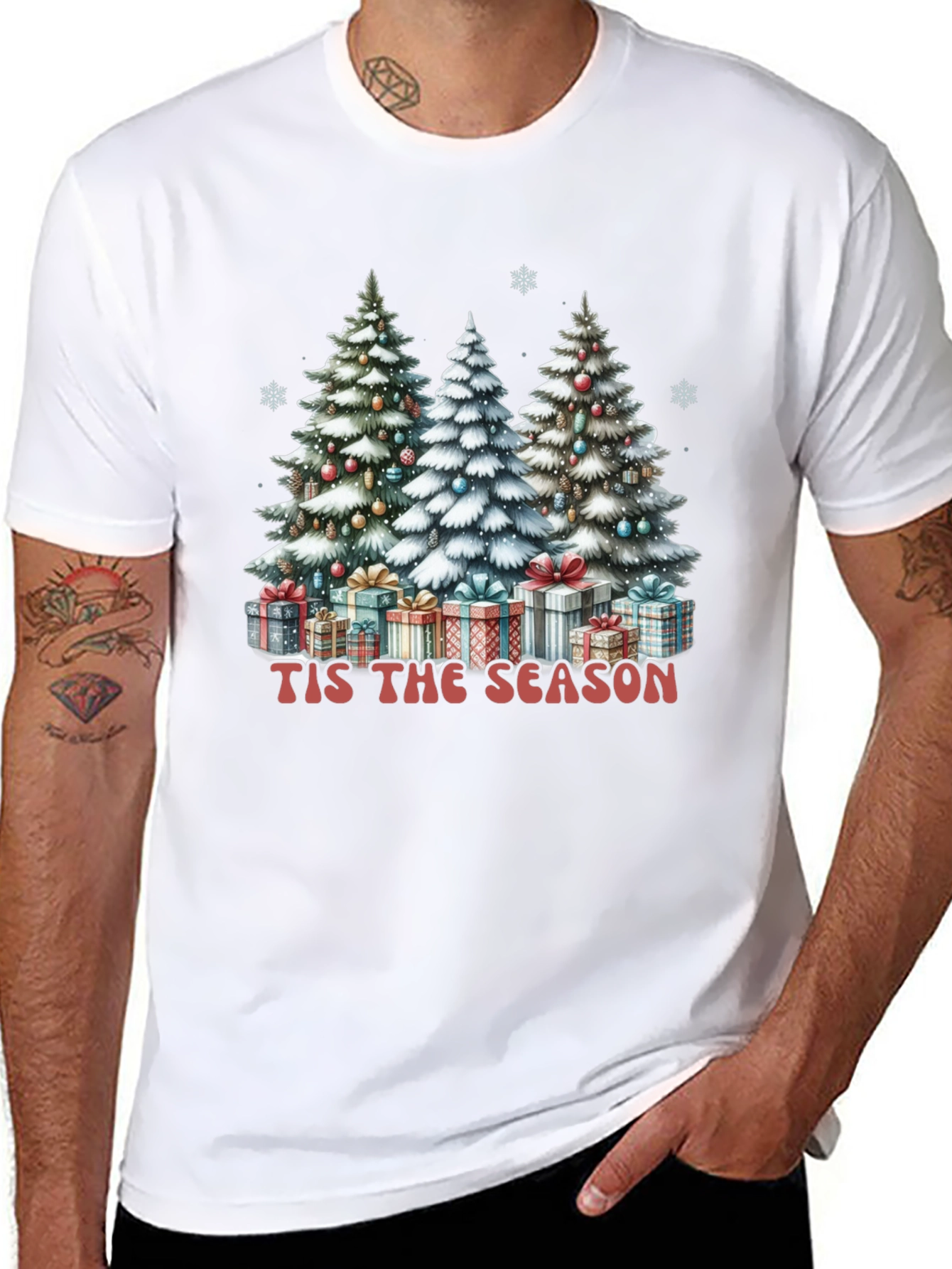 Camiseta Navideña Tis the Season para Hombre