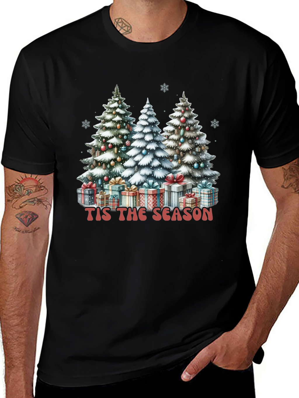 Camiseta Navideña Tis the Season para Hombre