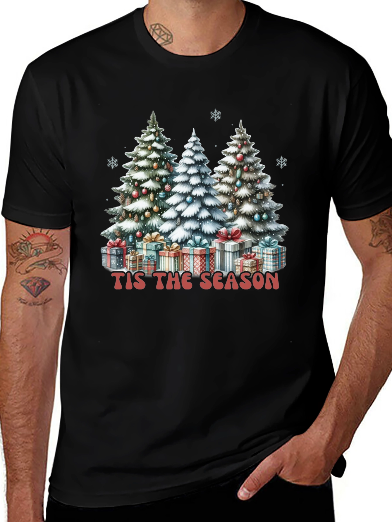 Camiseta Navideña Tis the Season para Hombre
