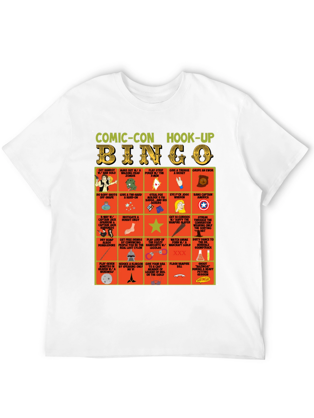 Camiseta Comic-Con Hook-Up Bingo