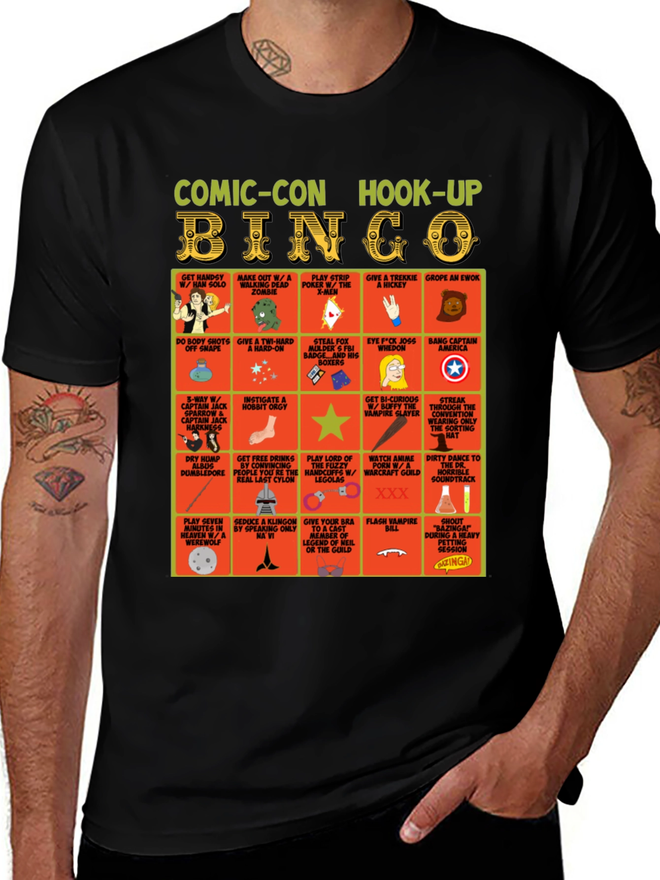 Camiseta Comic-Con Hook-Up Bingo