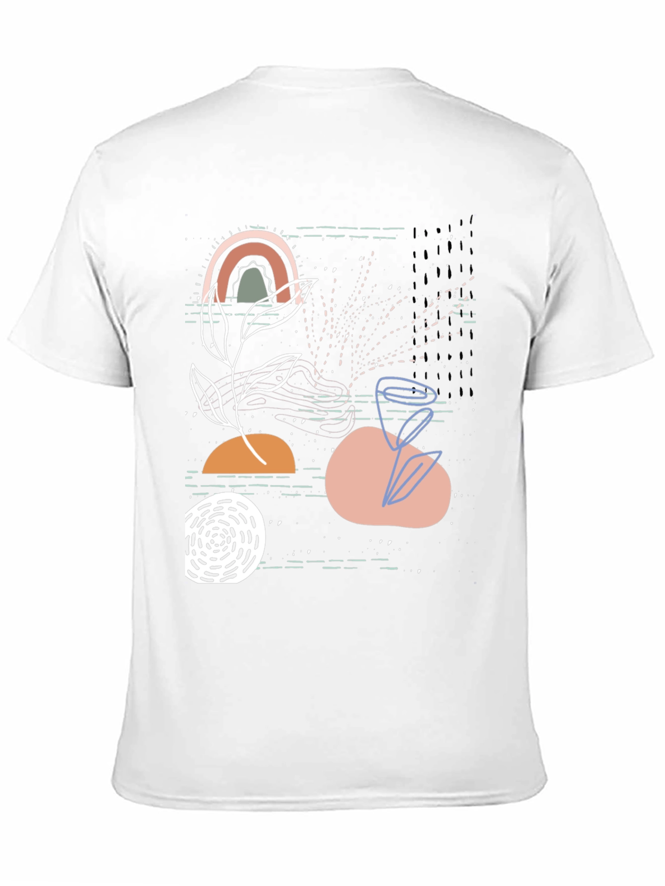 Camiseta Negra con Diseño Abstracto Moderno