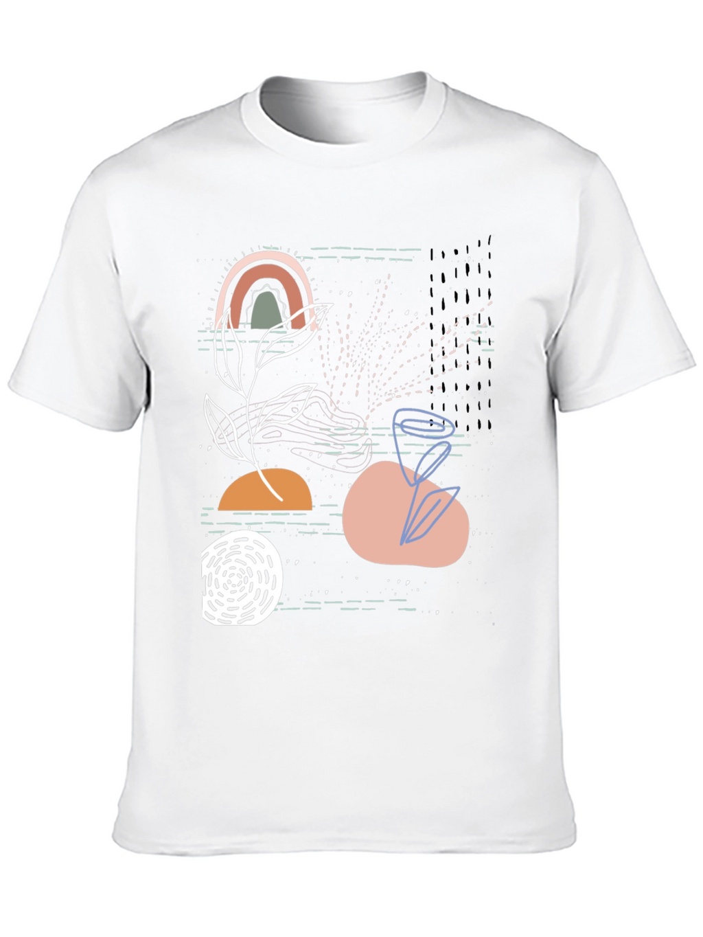 Camiseta Negra con Diseño Abstracto Moderno