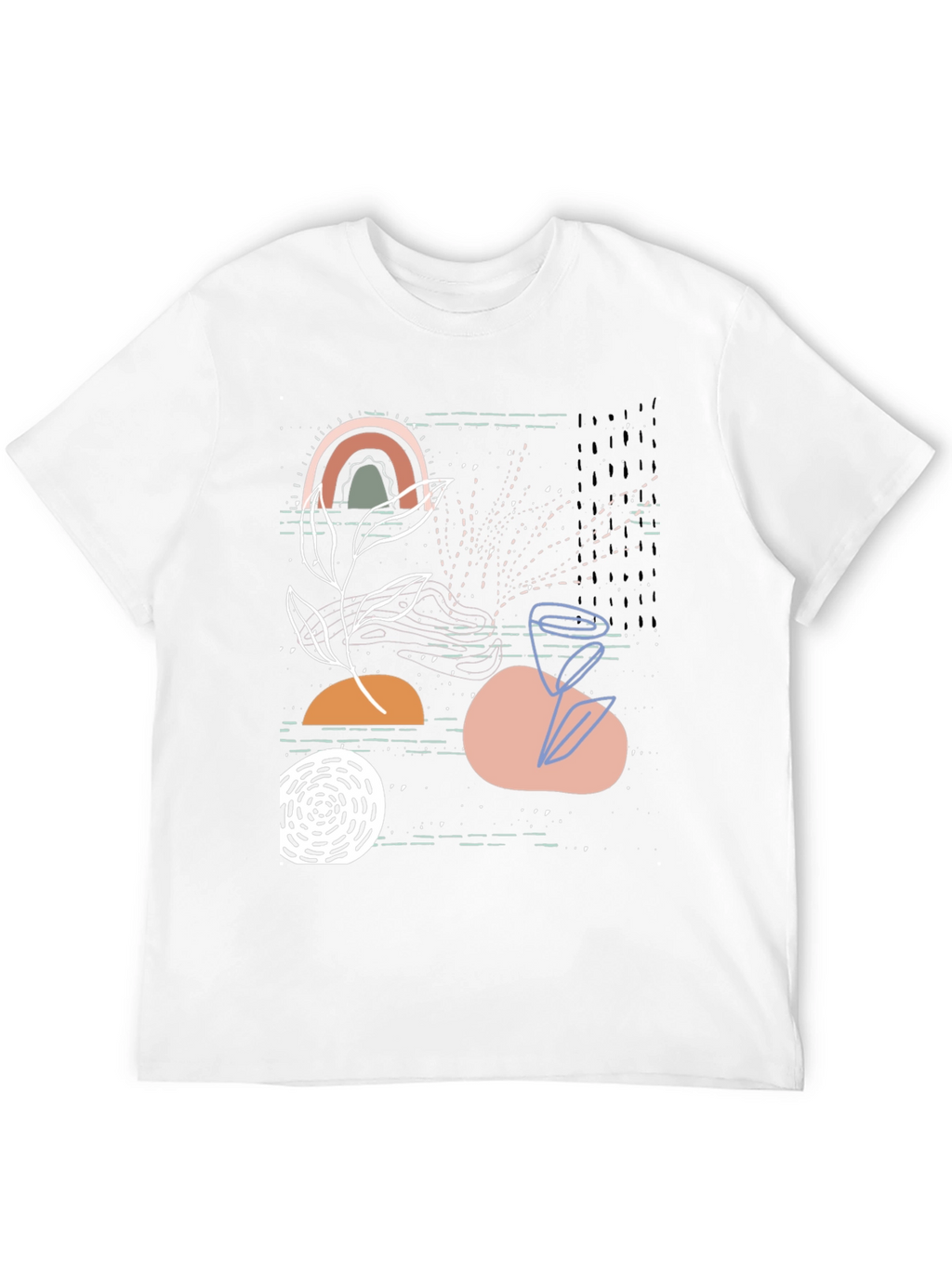 Camiseta Negra con Diseño Abstracto Moderno