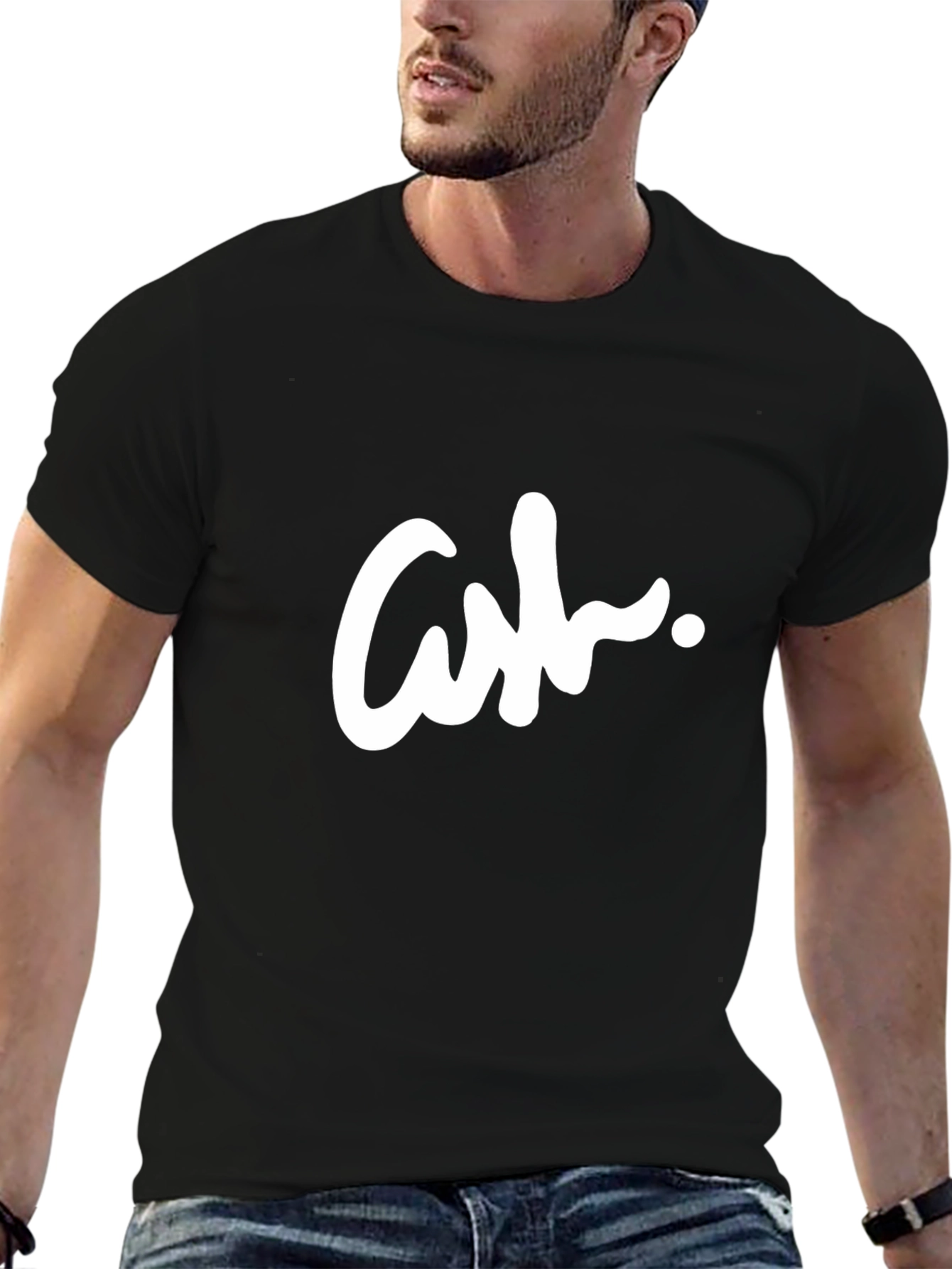 Camiseta Negra con Diseño Ash