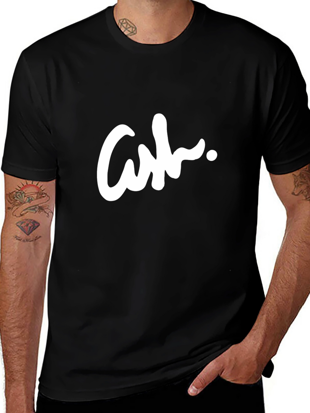 Camiseta Negra con Diseño Ash