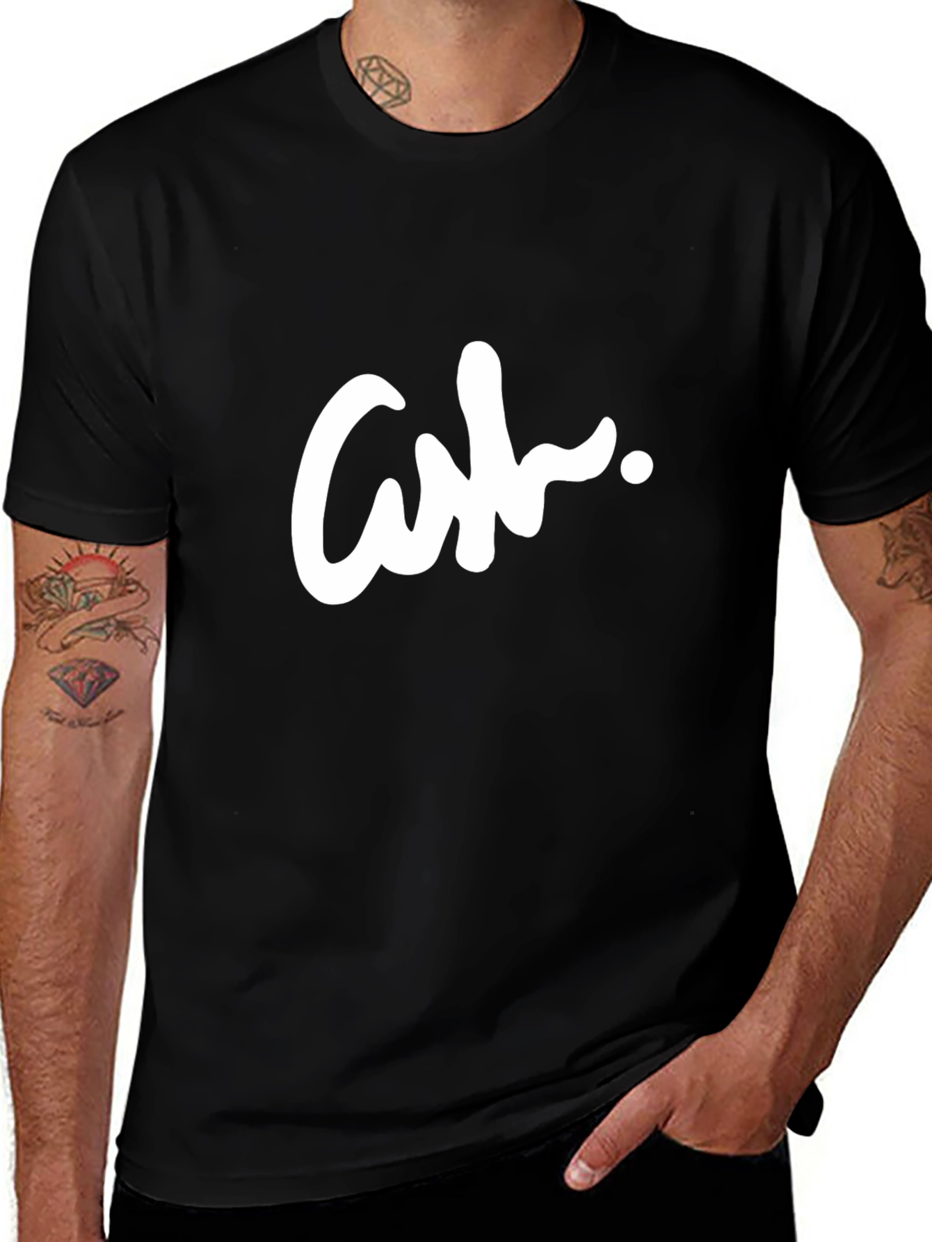 Camiseta Negra con Diseño Ash