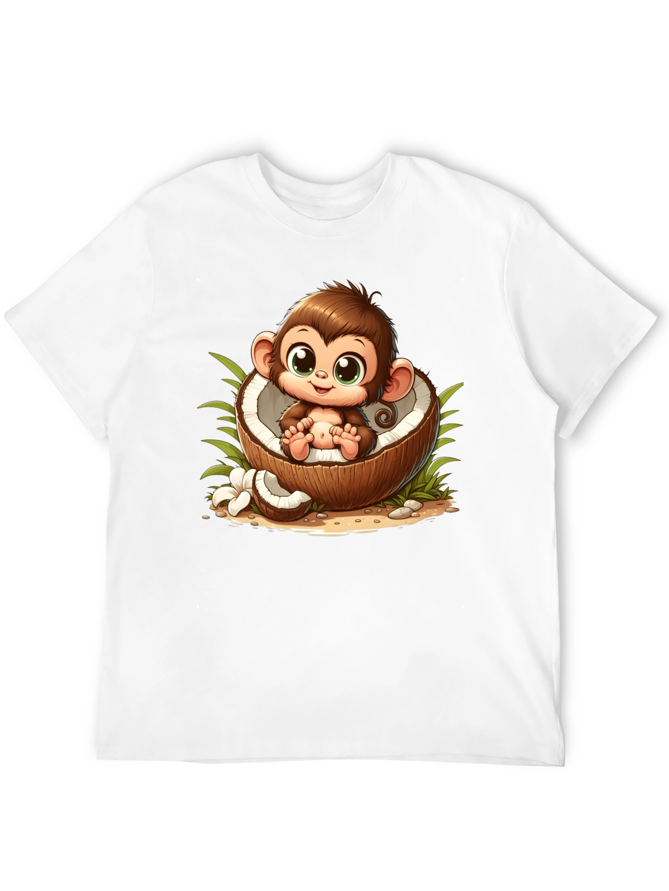 Camiseta Negra con Diseño de Mono en Coco