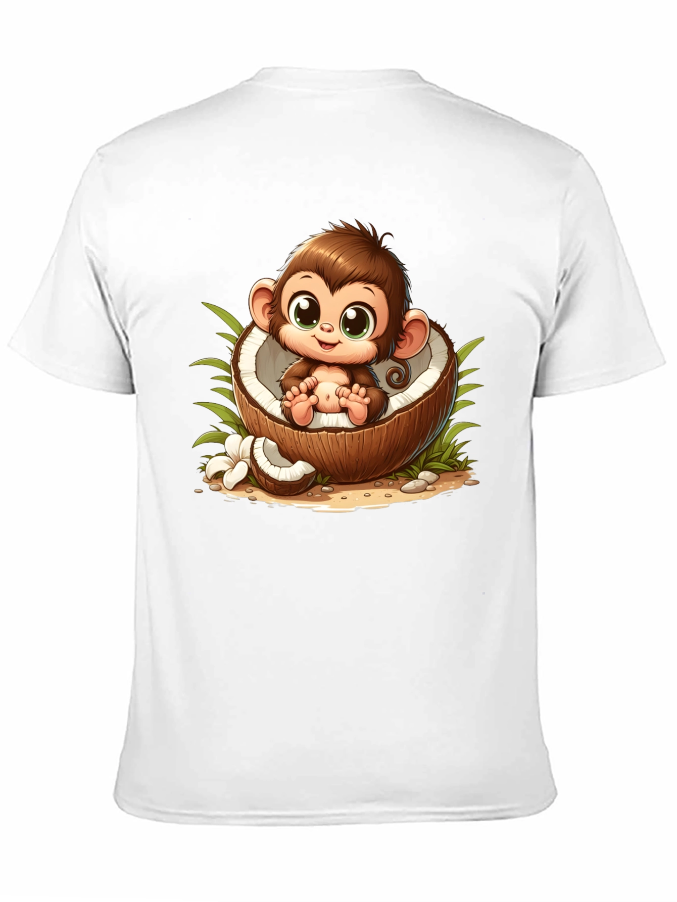 Camiseta Negra con Diseño de Mono en Coco