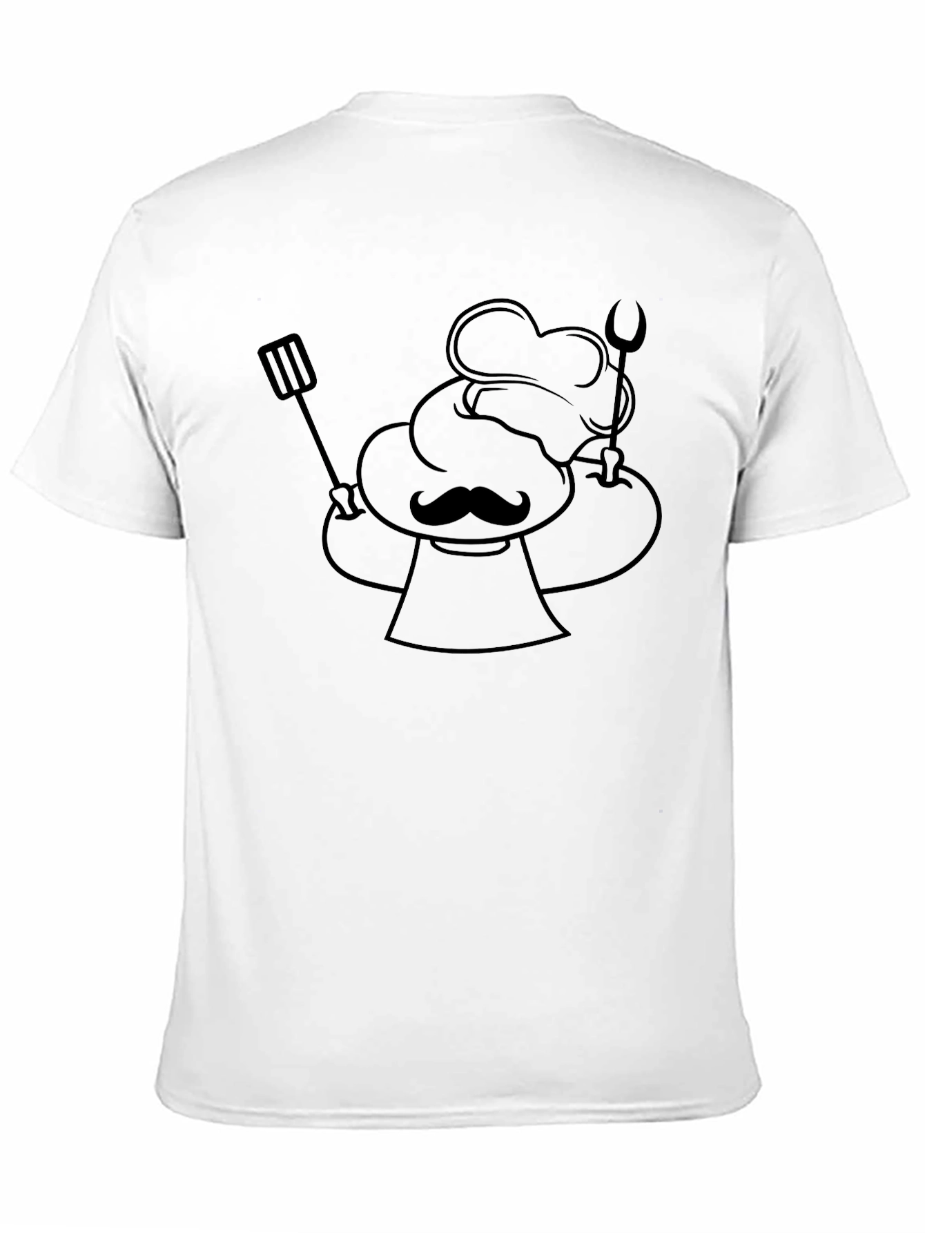 Camiseta Negra Chef Bigotudo - Cocina con Estilo