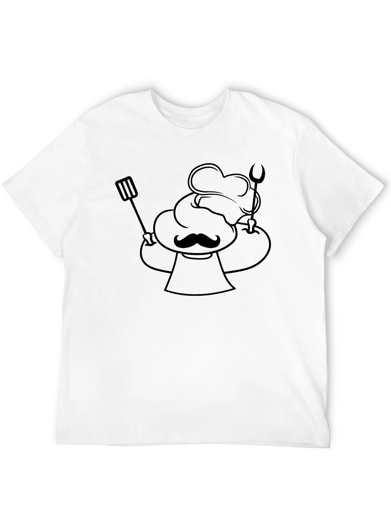 Camiseta Negra Chef Bigotudo - Cocina con Estilo